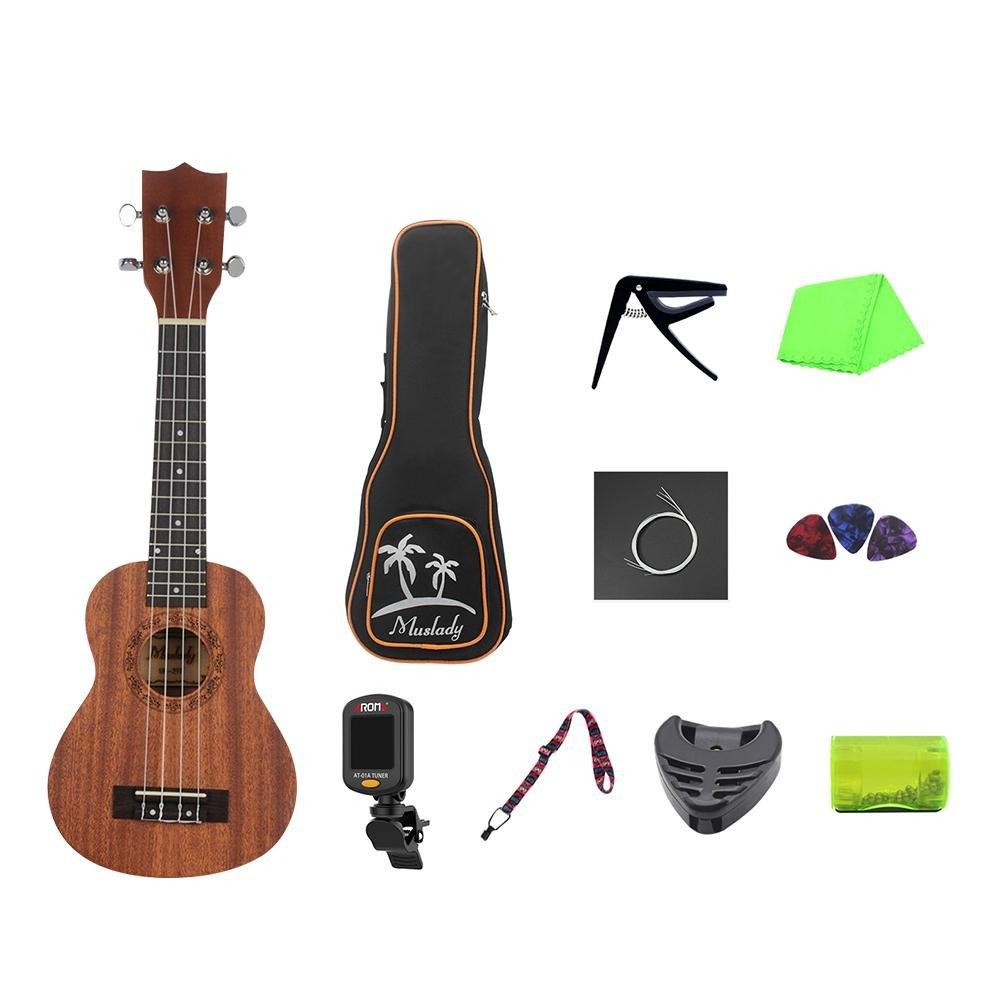 21 inch Ukelele Set 15 Fret 4 Strings Mini Guitarra Strings Instrument Guitar Accessories For Beginner Music Gifts - AKLOT