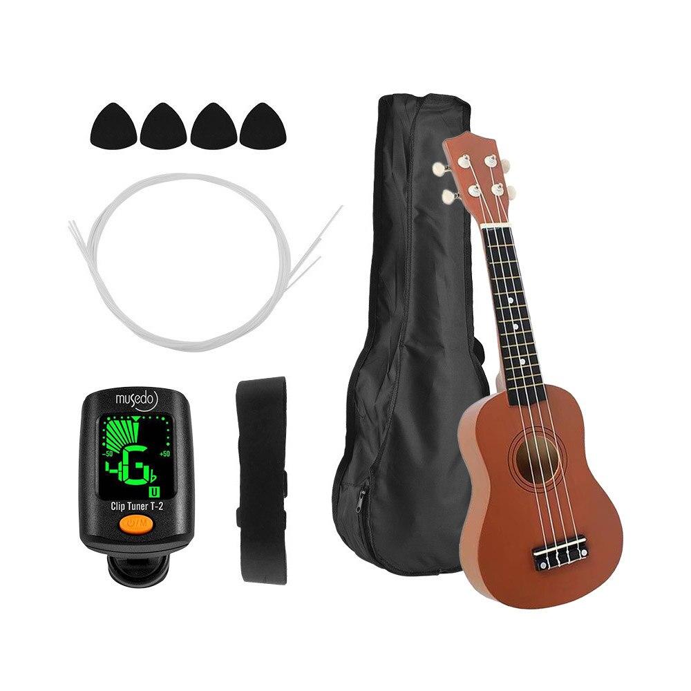 21 inch Ukelele Set 15 Fret 4 Strings Mini Guitarra Strings Instrument Guitar Accessories For Beginner Music Gifts - AKLOT