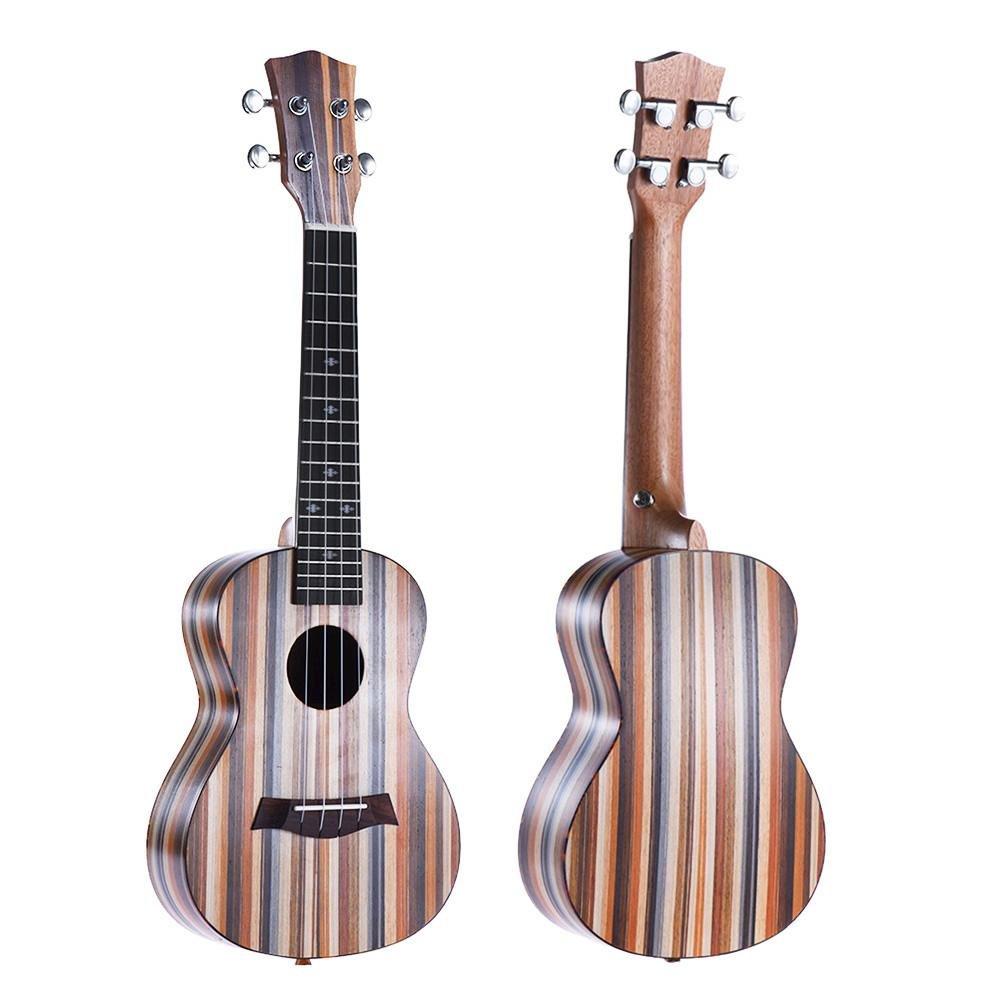 24" Ukulele Acoustic Ukulele Soprano Ukelele 18 Frets 4 Strings Guitar Okoume Neck Rosewood Fingerboard Christmas Gift - AKLOT