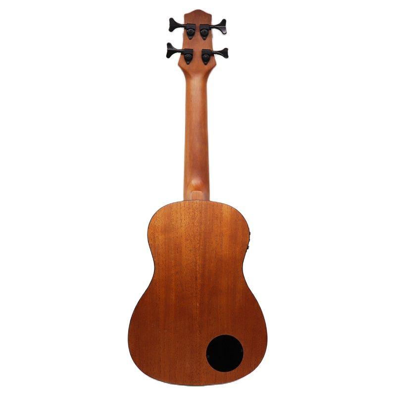 30 inch electric ukulele bass guitar full okoume wood guitar body natural color 4 string mini uk bass guitar children gift - AKLOT