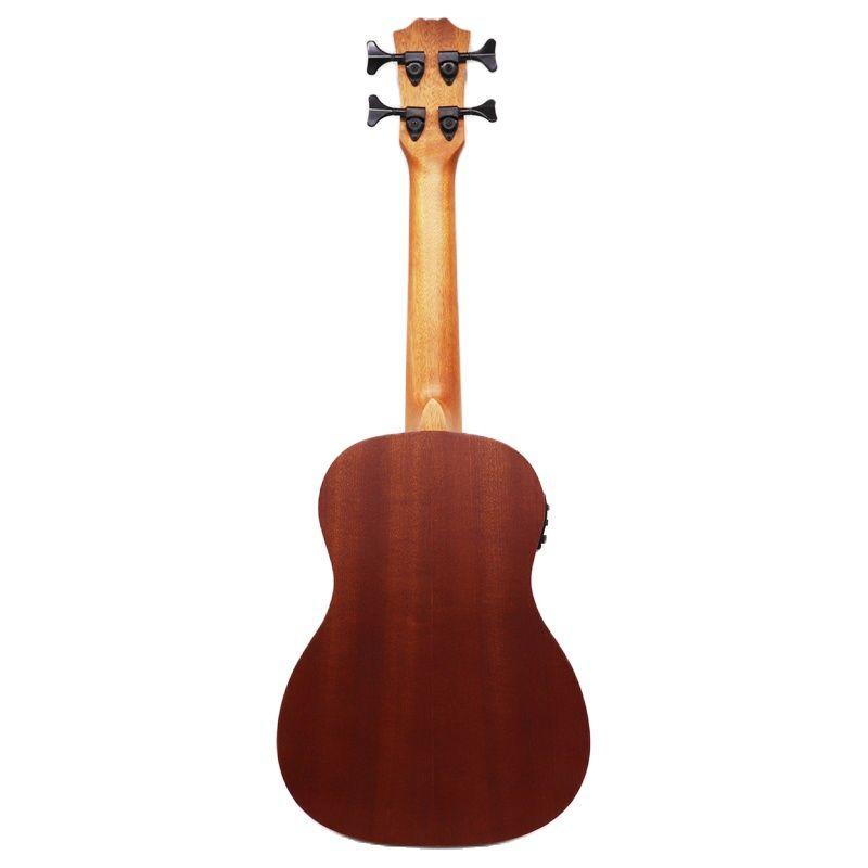30 inch electric ukulele bass guitar full okoume wood guitar body natural color 4 string mini uk bass guitar children gift - AKLOT