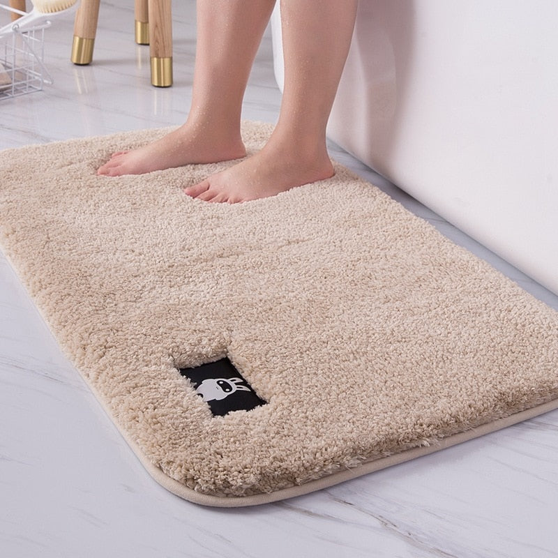 High-hair bathroom toilet door absorbent floor mat carpet bedroom non-slip foot pad bath rug bathroom mat kitchen mat
