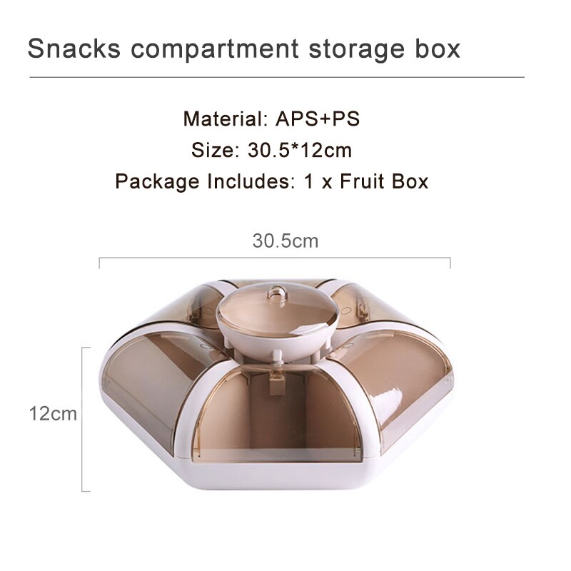 Lotus Shaped Fruit Box Living Room Fruit Tray Transparent Press